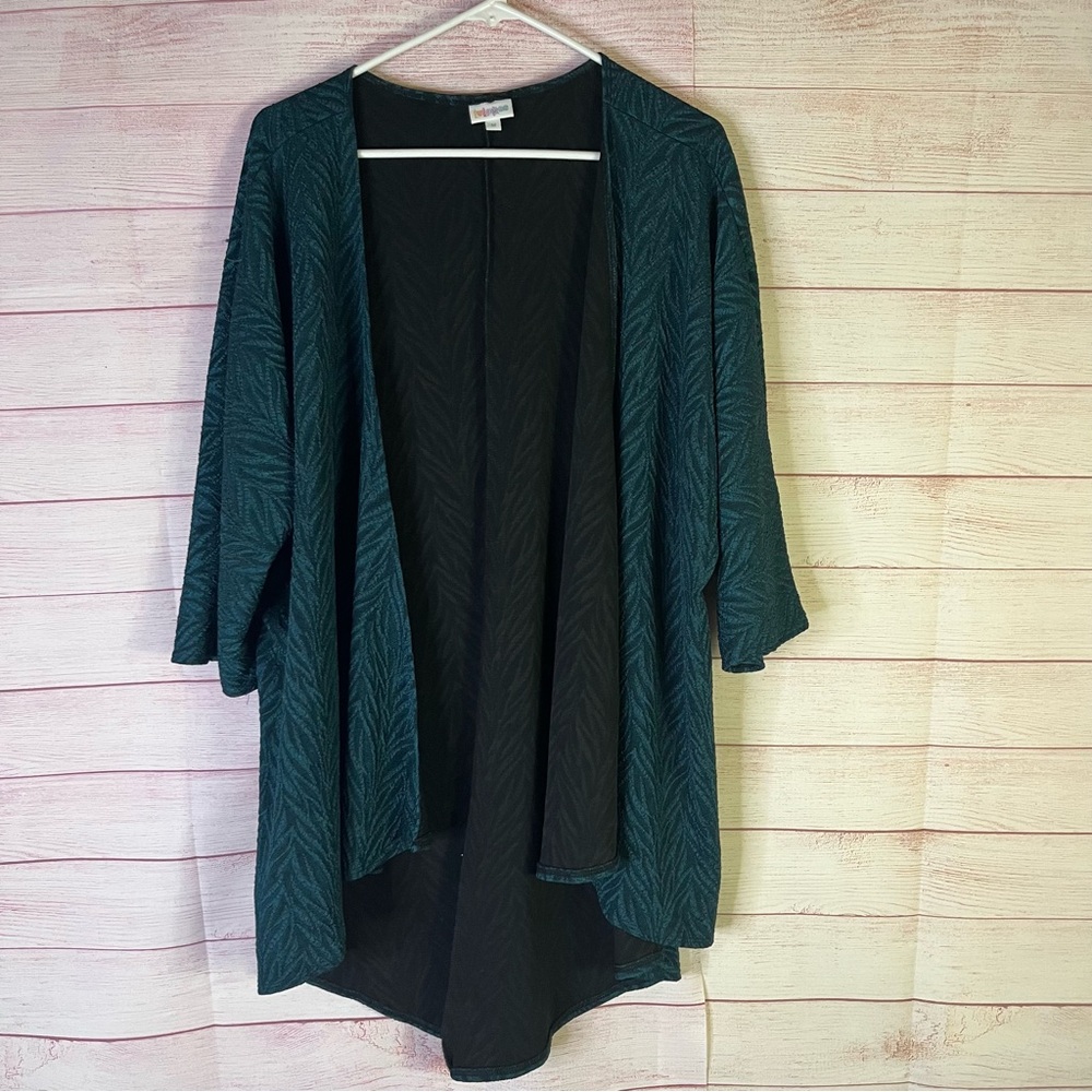 LulaRoe Green Teal Open-Front Draped Cardigan Size‎ Medium